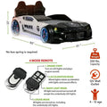 CHAMPION Twin Race Car Bed, LED Lights, Sound FX, Kids Bedroom Furniture, Children'S Car Bed