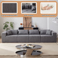 104 - Inch Corduroy Modular L Shaped Sectional Sofa, Luxury Floor Couch Set, Upholstered Indoor Furniture, Foam - Filled Compressed Sofa for Living Room, Bedroom, 4 PC Free Combination ?