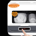 110V 800W Countertop Dishwasher - Stainless Steel, 3 Wash Modes + Fruit Wash, Touch Control, Space - Saving, Ideal for Small Kitchens & Rvs