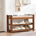 Shoe Rack for Front Door Entrance, 28 Entryway Bench with Coat Rack, Hall Tree Shoe Bench with Storage for Entry, Hallway, Bedroom, Living Room