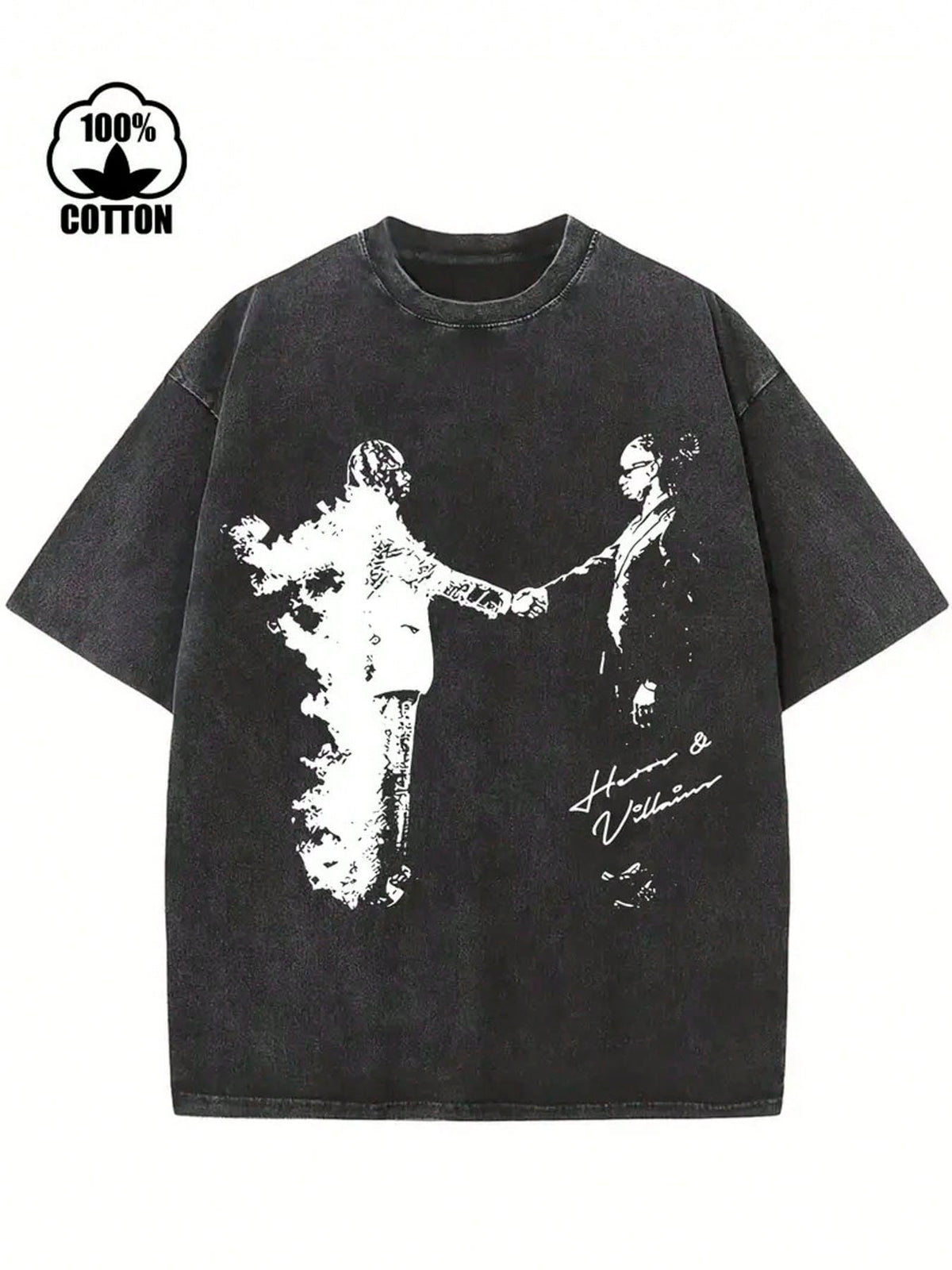 Friend Printed T-Shirt, 230g Washed, High-Quality Wax Printed Cotton Retro Fashion Brand T-Shirt, Suitable For Summer T-Shirt With A Certain Thickness, Holiday Gift