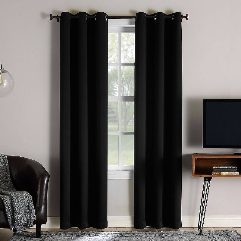 Sun Zero Extreme 2 - Pack Norway Theater Grade 100% Blackout Window Curtain, 40X63