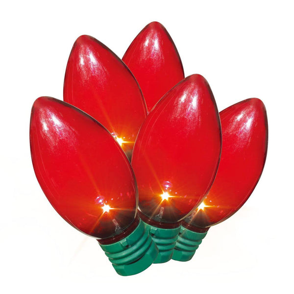 Holiday Time LED Smooth C9 Christmas Lights with Wire - Red & Green - 58.1 ft
