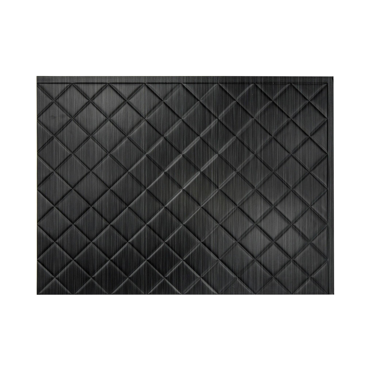 Fasade Quilted Decorative Vinyl Backsplash Panel - 5 Pack - Brushed Onyx PB5442