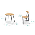 Best Choice Products 3 - Piece Modern Oval Dining Table Set, Small Kitchen Dinette W/ 2 Chairs - Black/Black