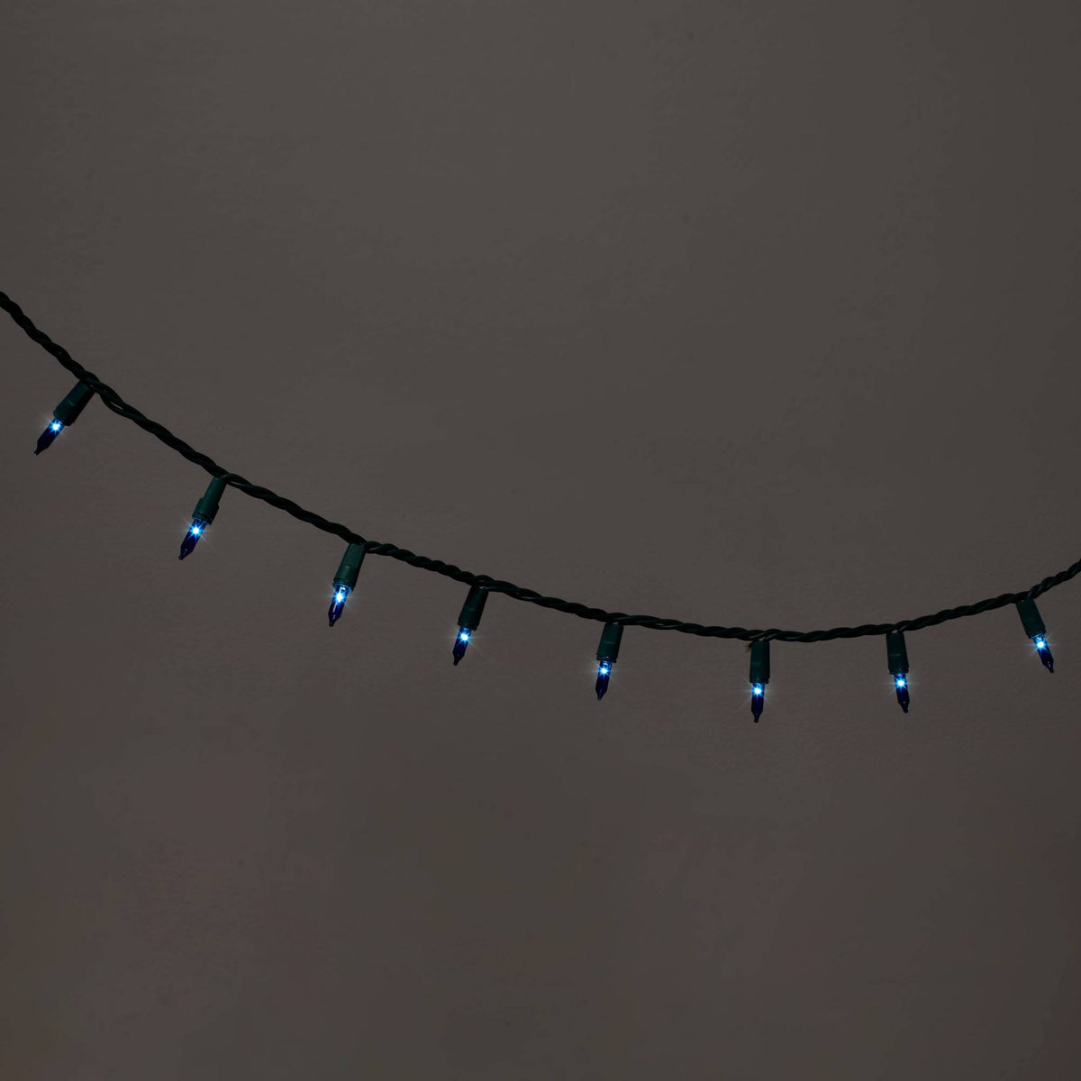 100ct Incandescent Smooth Mini Christmas String Lights Blue with Green Wire - Wondershop