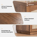 Hommpa Sideboard Buffet Cabinet Rattan Kitchen Storage Organizer with 5 - Position Adjustable Shelf & 2 Doors Boho Farmhouse Accent Cabinets TV Console for Living Dining Room Coffee Bar - 55.12" x 15.55" x 31.5" / Single