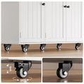 Noelse Kitchen Island with Storage, Island Table for Kitchen with Drop Leaf, Spice Rack, Towel Bar for Small Kitchens, White
