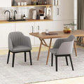 Set of 2/4 Upholstered Velvet Accent Dining Chairs with Curved Backrests, Detachable Cushion, Cozy Leisure Armchairs for Living Room