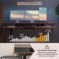 Electric Standing Desk with 2 Drawers, 3 Memory Positions, 63" x 24" Height Adjustable Electric Sit Stand Desk for Home Office Bedroom