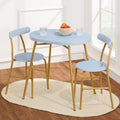 Best Choice Products 3 - Piece Modern Oval Dining Table Set, Small Kitchen Dinette W/ 2 Chairs - Black/Black - Pink/Gold