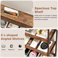 Tangkula 6-Tier Tall Freestanding Bookshelf with Angled Shelves for Home Office