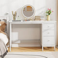 Computer Desk with 3 Storage Drawers, 48" Modern Home Office Desk with Spacious Desktop, Compact Study Writing Desk Workstation for Bedroom - Brown