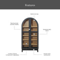 Better Homes & Gardens Juliet Arch Accent Cabinet, Black Finish