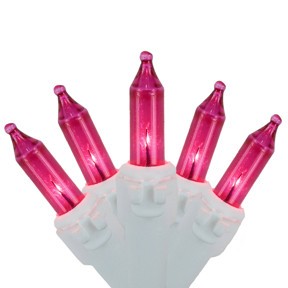 Northlight 50 - Count Pink Mini Christmas Light Set, 10 ft White Wire