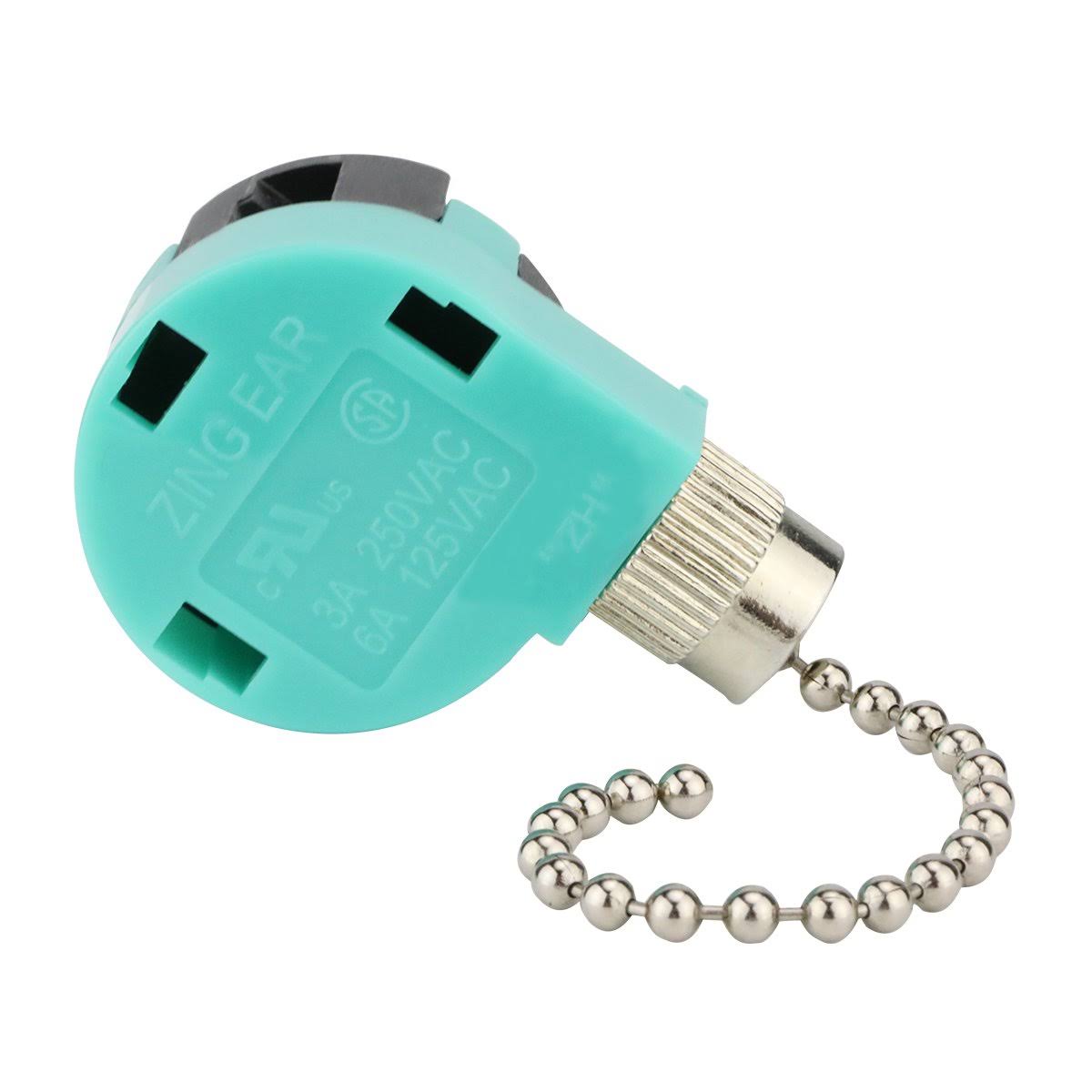 Ceiling Fan Switch 3 Speed 4 Wire Zing Ear ZE - 268S6 Pull Chain Switch Control Replacement 3 Speed Control Switch Ceiling Fans, Wall Lamps, Cabinet