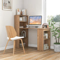 48" Computer Desk with 6-Tier Storage Shelves, 3-in-1 Reversible Writing Desk w/ Bookshelf & CPU Stand, Space-Saving Home Office Workstation