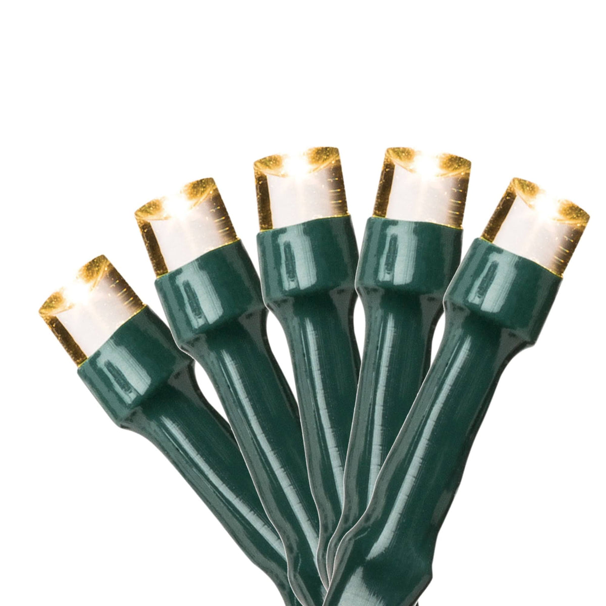 Holiday Time Battery - Operated 8 - Function LED Micro Christmas Lights with Green Wire - Warm White - 50 ct