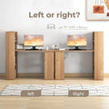 48" Computer Desk with 6-Tier Storage Shelves, 3-in-1 Reversible Writing Desk w/ Bookshelf & CPU Stand, Space-Saving Home Office Workstation