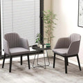 Set of 2/4 Upholstered Velvet Accent Dining Chairs with Curved Backrests, Detachable Cushion, Cozy Leisure Armchairs for Living Room
