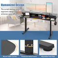 Electric Standing Desk with 2 Drawers, 3 Memory Positions, 63" x 24" Height Adjustable Electric Sit Stand Desk for Home Office Bedroom